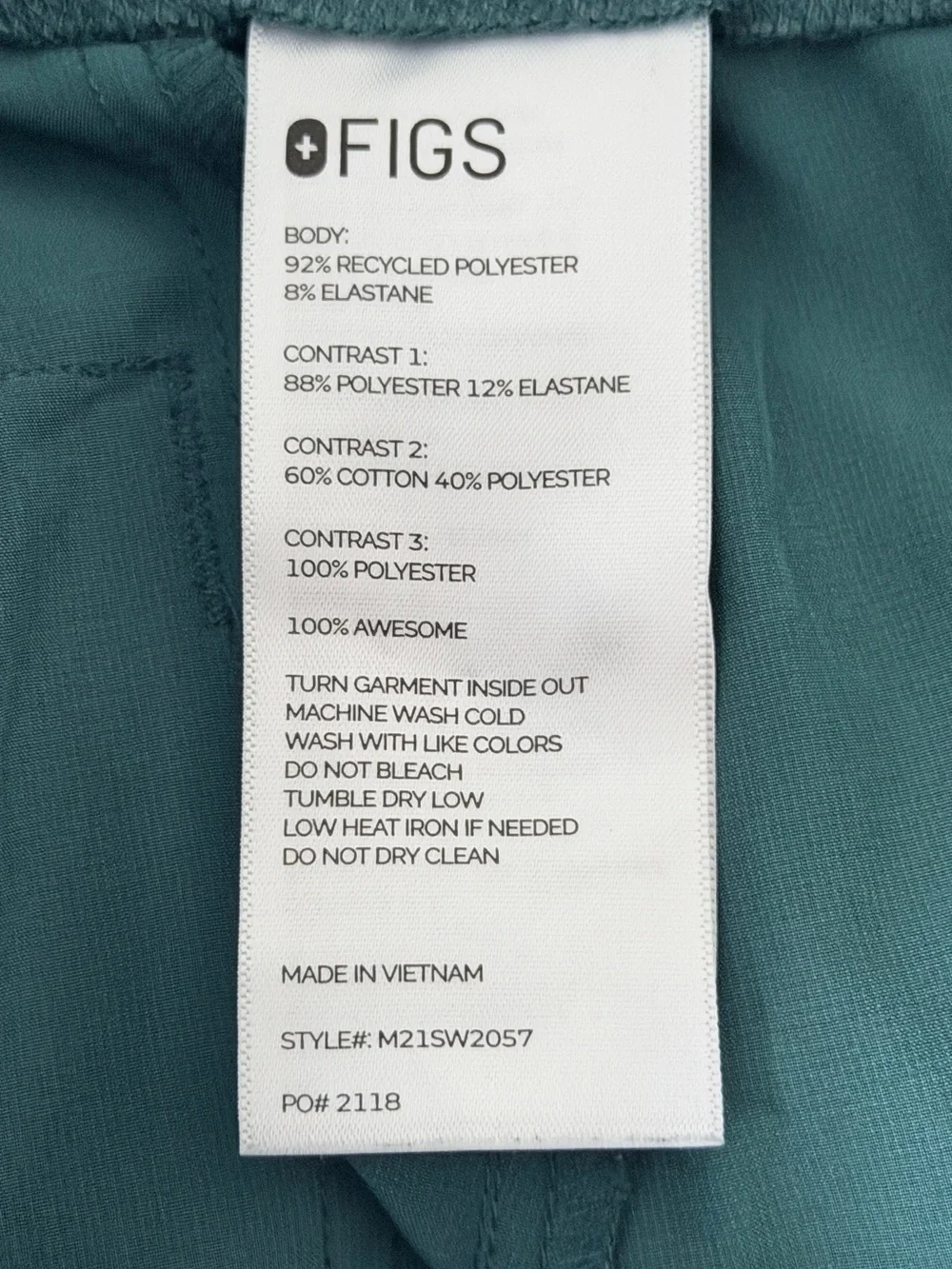 FIGS Hidmo Fionlite Cargo Jogger Scrub Pants Size M Caribbean Blue
